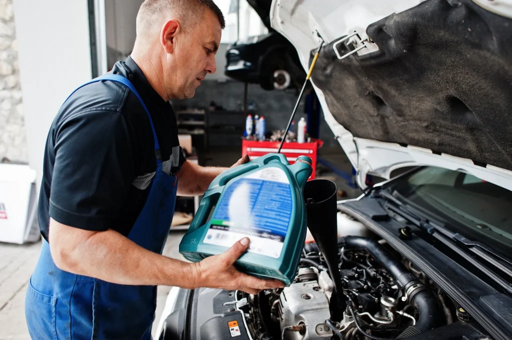 Oil change service at Applewood Auto Care